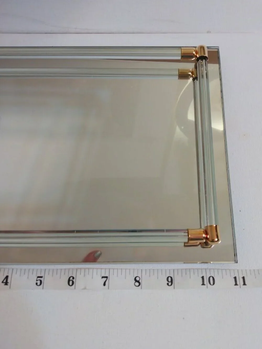 Vintage 80s Avon Mirrored Vanity Tray 11”x8” Dressing Table Feminine Beauty NOS